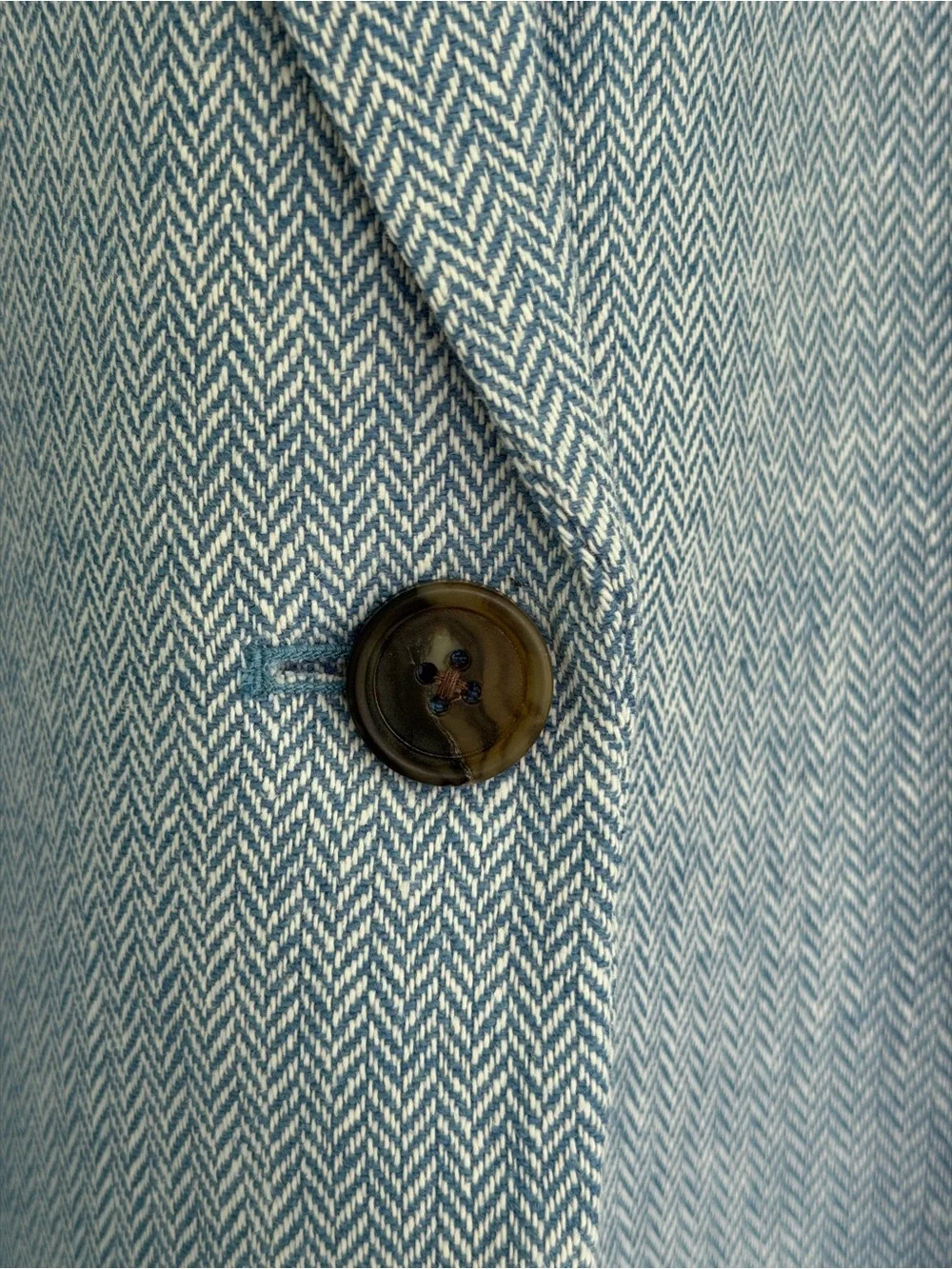 J.Crew Women’s Blue Herringbone Linen Blend Blazer Jacket Size 18 NWT